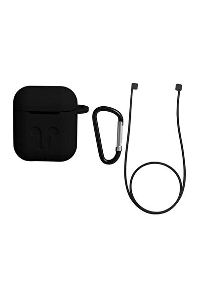 Generic غطاء حماية لسماعات ابل ايربودز - لون أسود