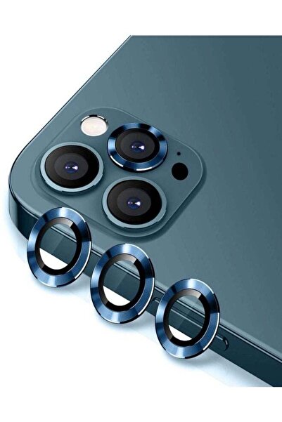 Generic 3-Piece Camera Lens Protector For Apple iPhone 12 Pro/12 Pro Max Blue/Black/Clear