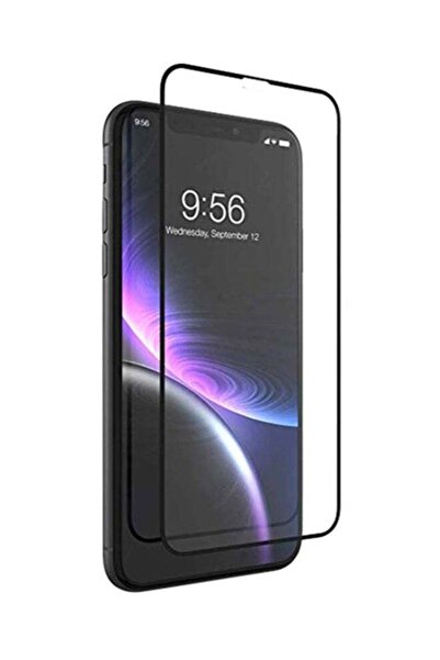Generic واقي شاشة زجاجي مقوى غير مرئي لهاتف Apple iPhone 11 Pro أسود/شفاف