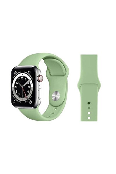 Generic سوار بديل باللون الأخضر النعناعي لساعة Apple Watch Series 6/SE/5/4/3/2/1