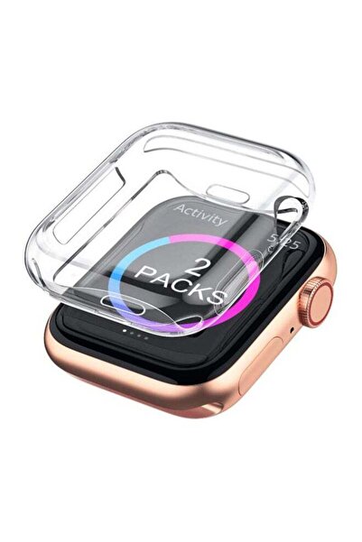 Generic 2-Piece Screen Protector Case For Apple Watch Series 4 44mm Clear
