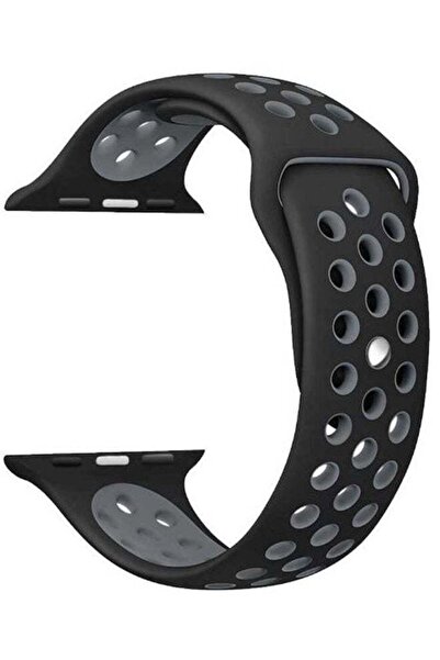porodo سوار بديل لساعة Apple Watch Nike+ مقاس 42-44 مم أسود/رمادي