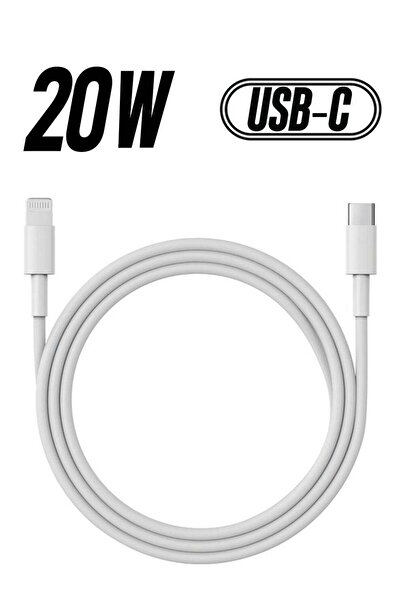 Generic كابل بيانات شحن سريع من Type-C إلى Lightning باللون الأبيض