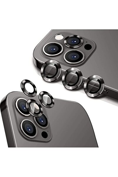 Generic واقي عدسة الكاميرا من 5 قطع لهاتف Apple iPhone 12 Pro Max أسود