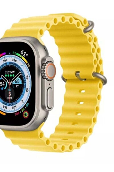 Generic New shape rubber band for apple watch yellow color size 42mm