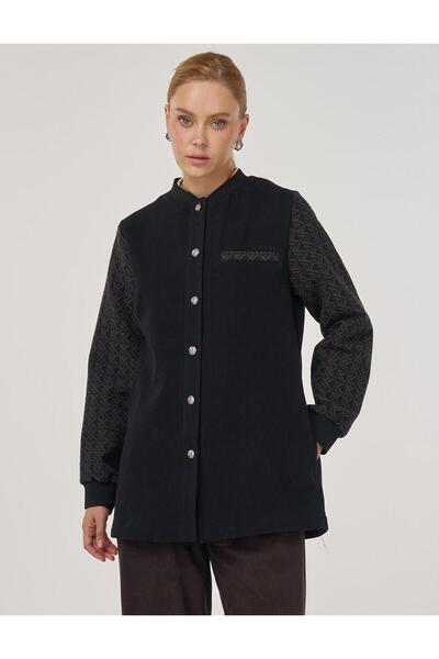 Kayra Monogram Garnili College Collar Jacket Brown