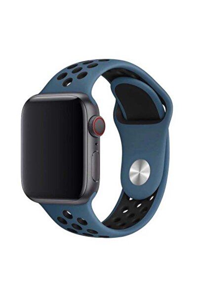 Generic Replacement Nike Design Silicone Band For Apple Watch Series 6 Dark Blue