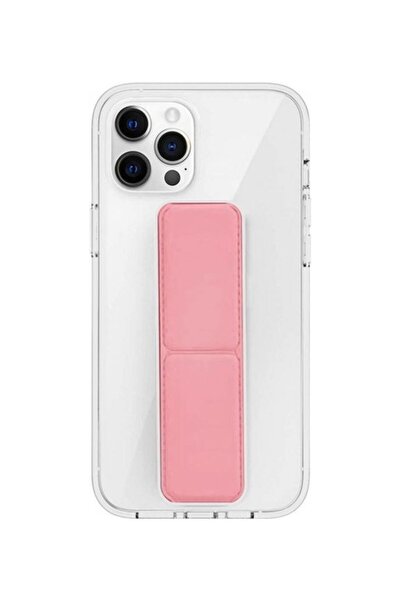 Margoun غطاء حماية مع حزام للإصبع وقبضة يد لهاتف iPhone 13 Pro، وردي/شفاف