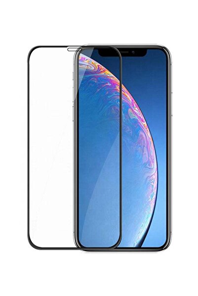 Generic زجاج مقسّى 11D لهاتف iPhone X شفاف/أسود