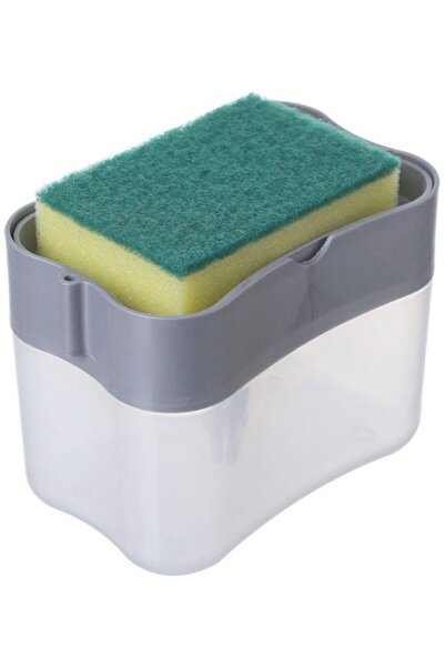 Generic موزع مضخة الصابون 2 في 1 مع حامل إسفنجي