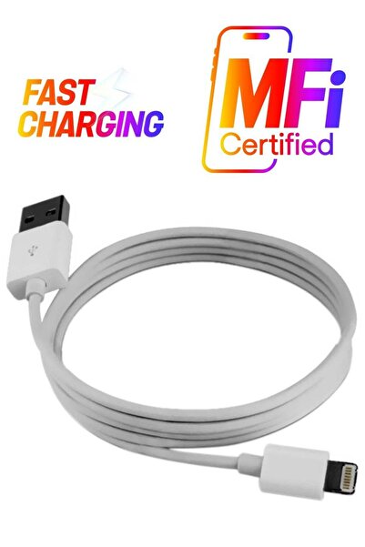 Generic كابل شحن لايتنينج لهاتف آبل آيفون 5 أبيض/فضي