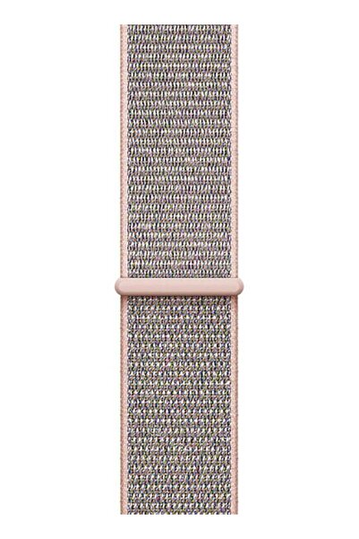 Generic سوار بديل من النايلون لساعة أبل - 42 مم، لون وردي رملي