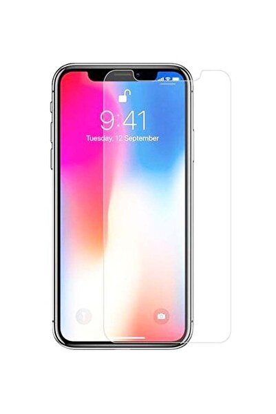 Generic واقي شاشة زجاجي مقوى 5D لهاتف Apple iPhone X شفاف