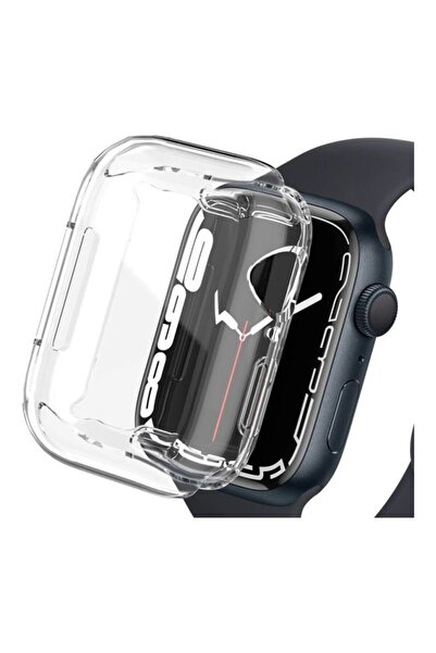 Margoun غطاء حماية نحيف من مادة TPU لساعة Apple iWatch Series 7 مقاس 45 مم شفاف