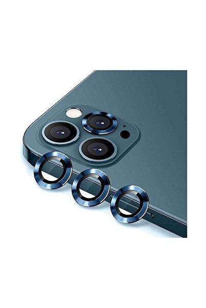 Intag واقي عدسة الكاميرا الزجاجي لهاتف iPhone 12 Pro/Pro Max أزرق