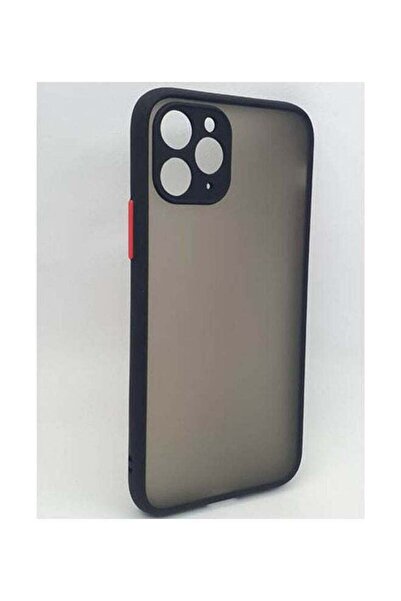 Generic غطاء سيليكون لهاتف آيفون 11 برو بحواف ناعمة وحماية للكاميرا، أسود