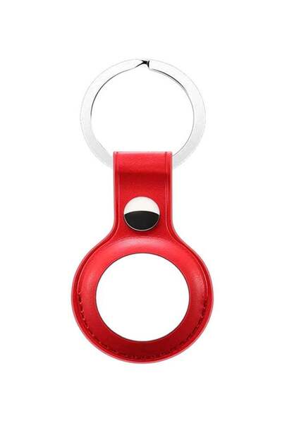 VILILY AirTag Leather Loop Red