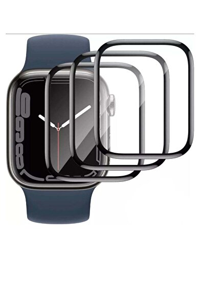 Generic 3 pieces of transparent nano hard case for Apple Watch Series 8 41mm