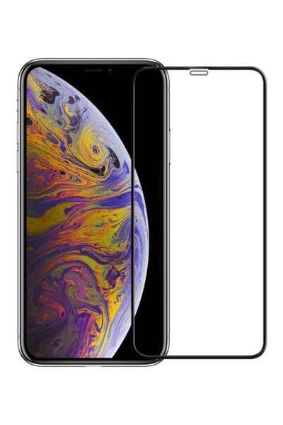 Generic واقي شاشة نانو 7D لهاتف Apple iPhone XS Max شفاف/أسود