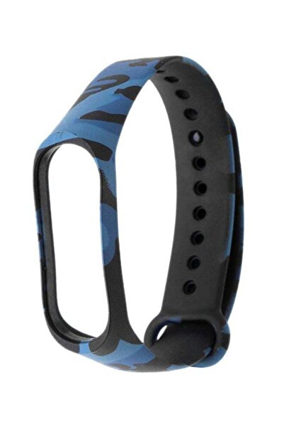 Generic حزام بديل لساعة شاومي مي باند 3 - أسود/أزرق