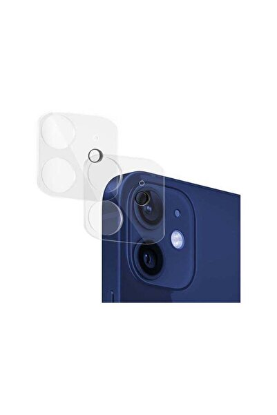 O Ozone واقي عدسة زجاجي شفاف من قطعتين لهاتف Apple iPhone 12 Mini