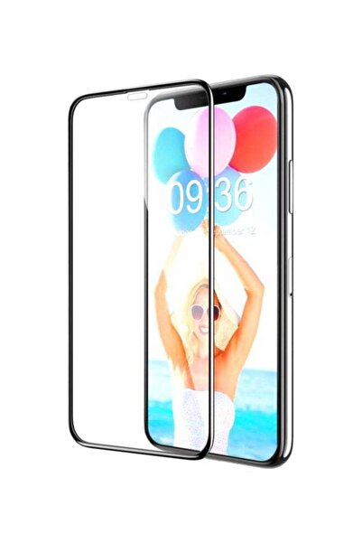 Muzz واقي شاشة زجاجي مقوى ثلاثي الأبعاد لهاتف Apple iPhone XS Max شفاف