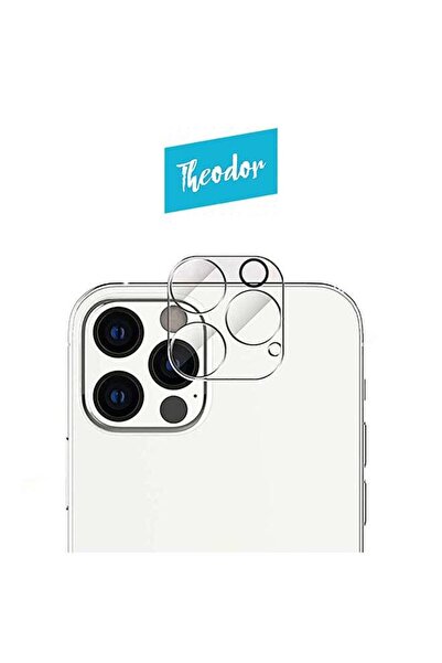 Theodor واقي عدسة الكاميرا من الزجاج المقوى لهاتف iPhone 12 Pro شفاف