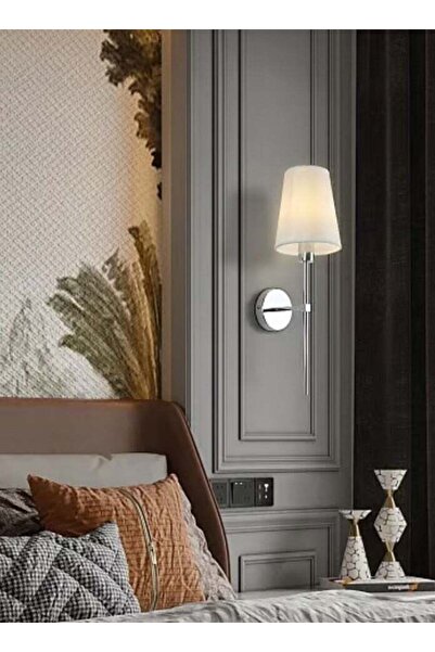 HAMER اضاءة داخليه جدارية ابليك مفرد انارة مودرن فضي