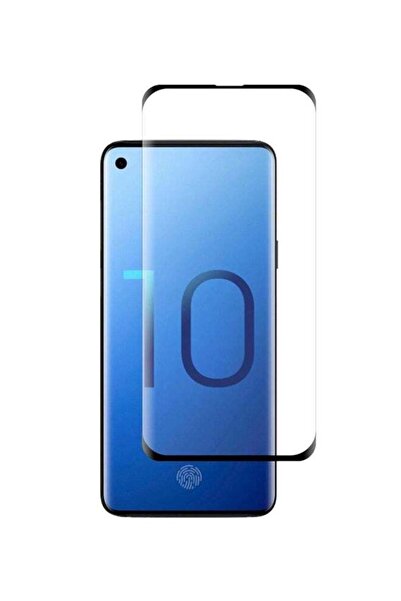 Generic واقي شاشة زجاجي مقوى 5D لهاتف سامسونج جالاكسي S10 بلس، أسود