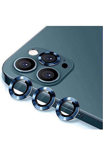 shAyzee واقي عدسة الكاميرا من الزجاج، 3 قطع، لهاتف iPhone 12 Pro، أزرق/أسود