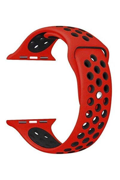 Generic Silicone Sport Watch Band For Apple Watch 42mm Black/Red