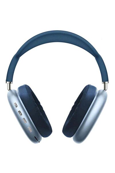 BSNL سماعة رأس لاسلكية P9 بتقنية البلوتوث مع ميكروفون أزرق/فضي