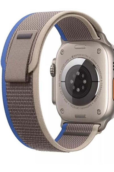 Generic Replacement band compatible with Apple Watch size 45/49, gray and blue