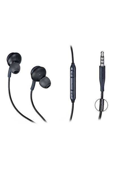 AKG سماعة أذن سلكية مقاس 3.5 ملم مزودة بميكروفون باللون الأسود