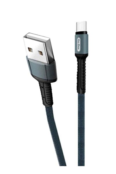 Go-Des Type-C To USB Data Sync Charging Cable Black/Grey