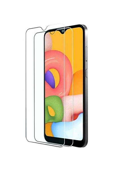 Margoun عبوة من قطعتين من واقي الشاشة الزجاجي المقوى Max Shield لهاتف Samsung Galaxy A01 الشفاف