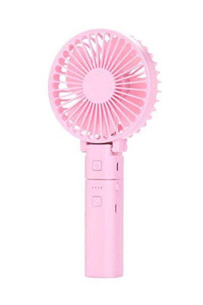 Generic مروحة صغيرة محمولة قابلة للطي وقابلة لإعادة الشحن عبر USB 25987 وردية