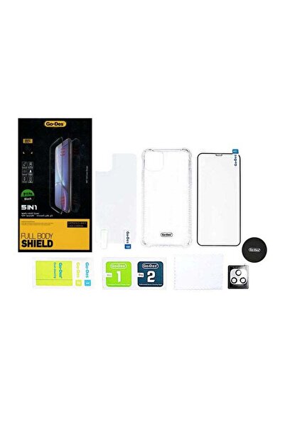 Go-Des 5-In-1 Full Body Shield For iPhone 11 Pro Clear