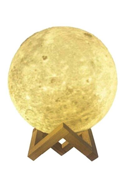 Tooarts مصباح على شكل قمر أصفر 14x14x14 سم