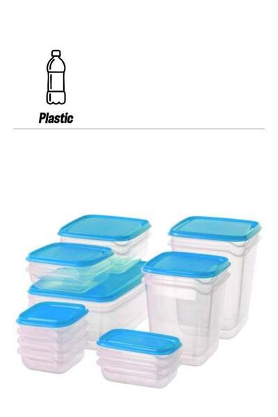 Generic 17 Piece Lunch Box Set Blue