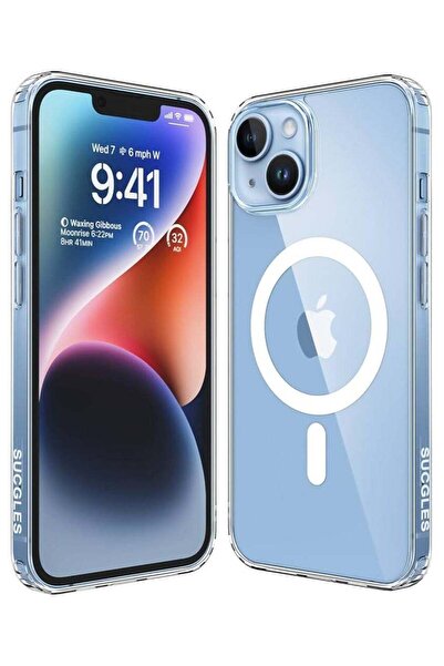 Generic غطاء حماية خلفي شفاف مع خاصية الشحن اللاسلكي، متوافق مع آيفون 14