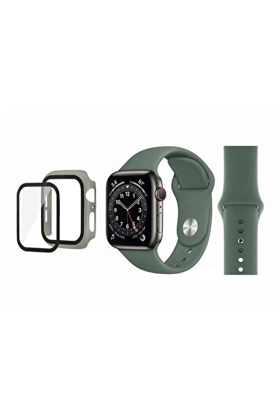Perfii سوار بديل ممتص للصدمات لساعة Apple Watch Series 6/SE/5/4 بلون أخضر صنوبري