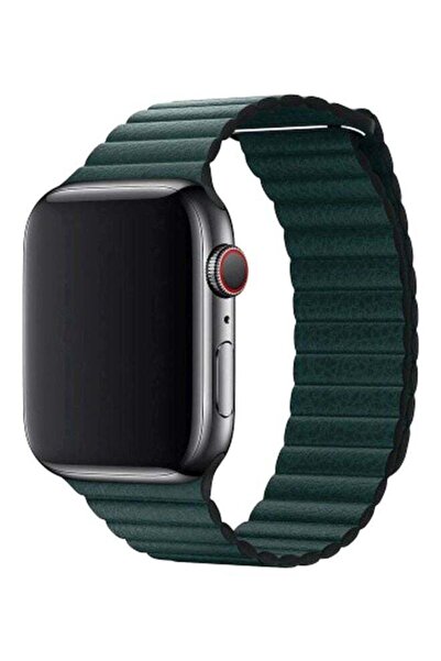 Margoun سوار بديل لساعة هنلاين الذكية من سلسلة 42/44 مم من أبل، أخضر