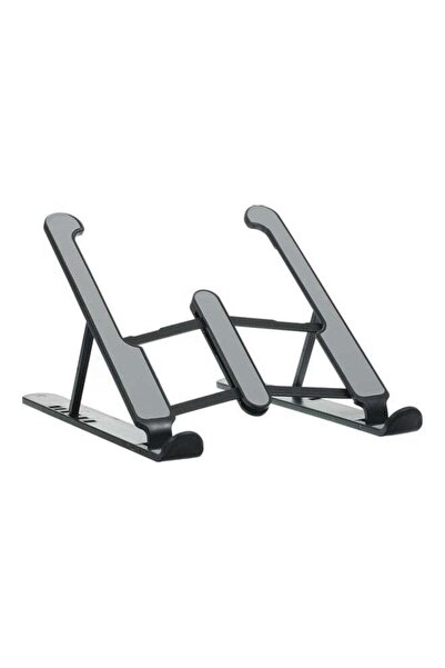 Generic حامل كمبيوتر محمول قابل للتعديل بستة مستويات، 190×160 مم، أسود