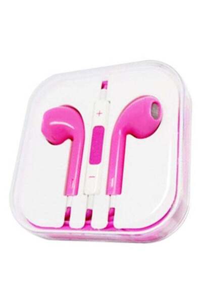 Generic In-Ear Earphones With Mic Pink