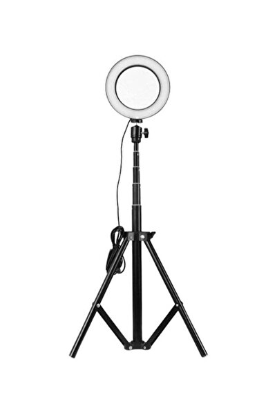 Generic مصباح كاميرا سيلفي LED بجهد 5 فولت تيار مستمر 7 وات مع حامل ثلاثي تلس...