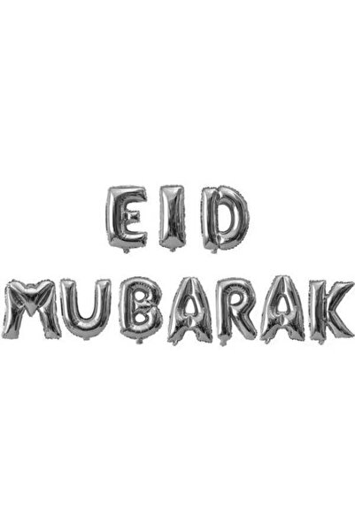 Generic Eid Mubarak Wish Letter Silver Foil Attractive And Decorative Party Balloon