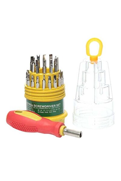 Generic 31-In-1 Pocket Precision Screwdriver Set Pink/Yellow/Silver