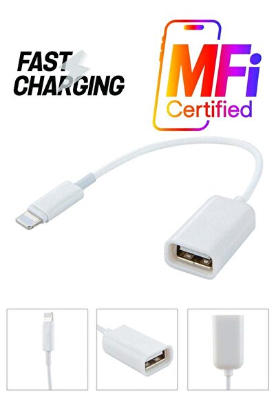 Generic كابل لايتنينج OTG لأجهزة Apple iPad/iPhone باللون الأبيض