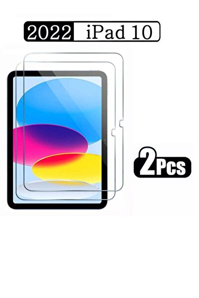 Generic قطعتين من حماية الشاشة الزجاجية لجهاز iPad 10 2022 الجديد مقاس 10.9 بوصة